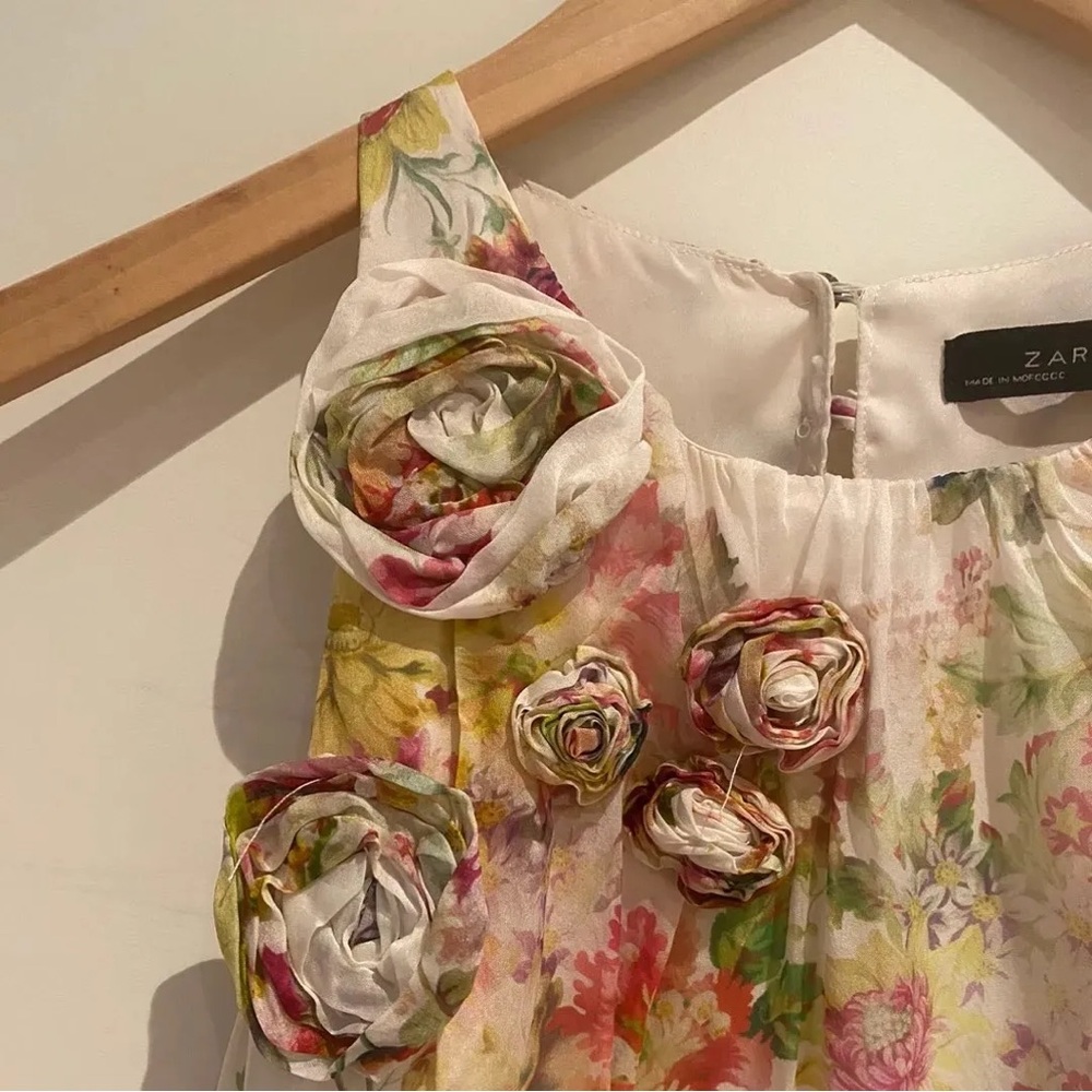 Zara Floral Print Dress - Picture 3 of 4